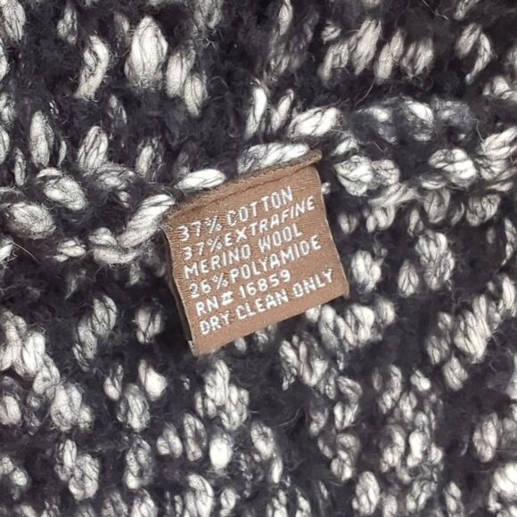 J. McLauglin Sweater Womens Small Black Duster Cardigan Wool - Picture 8 of 10